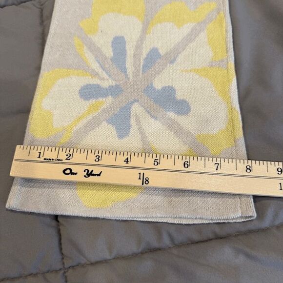 NWT House of Sunny Hibiscus Aarons Knit Floral Pants Yellow Blue Vol 18 Size 4 - Picture 13 of 14